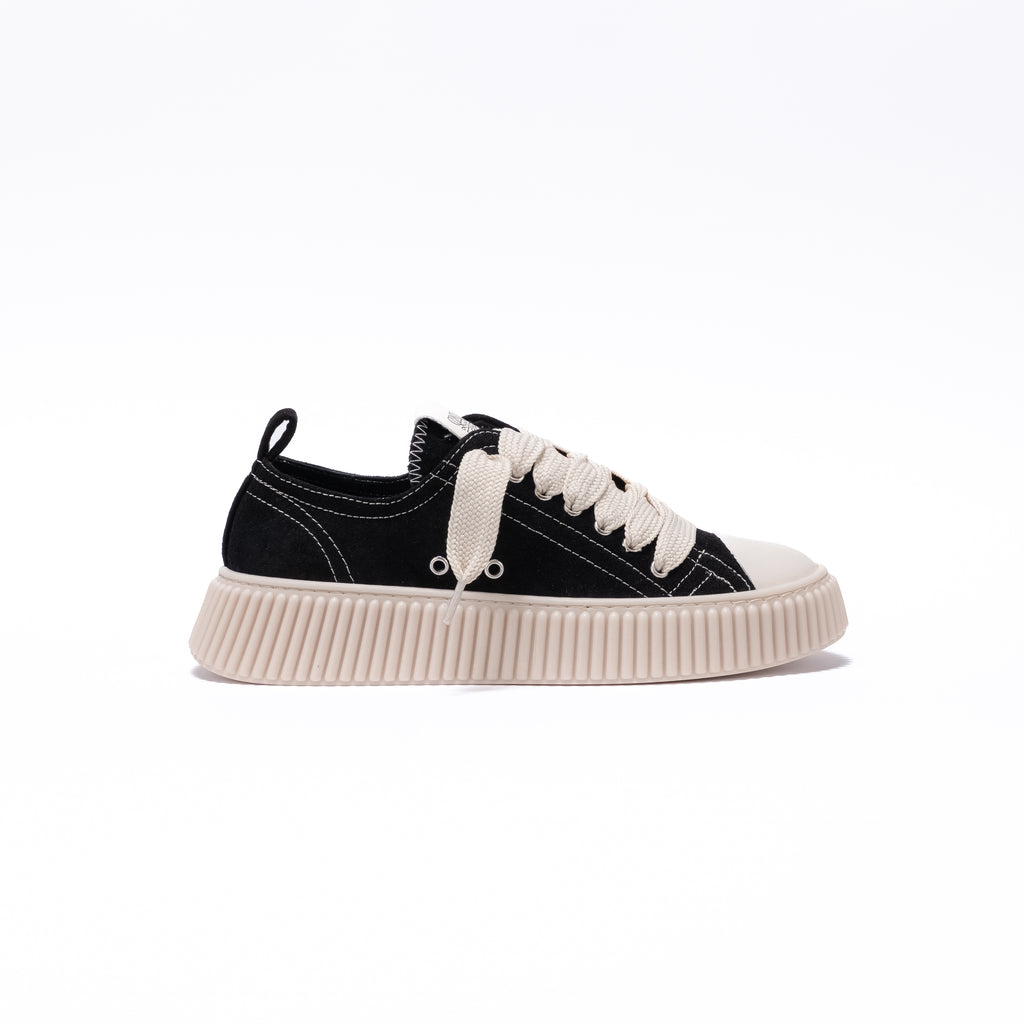 MILANO MARITTIMA - Sneaker Para Alta in Camoscio – Nero