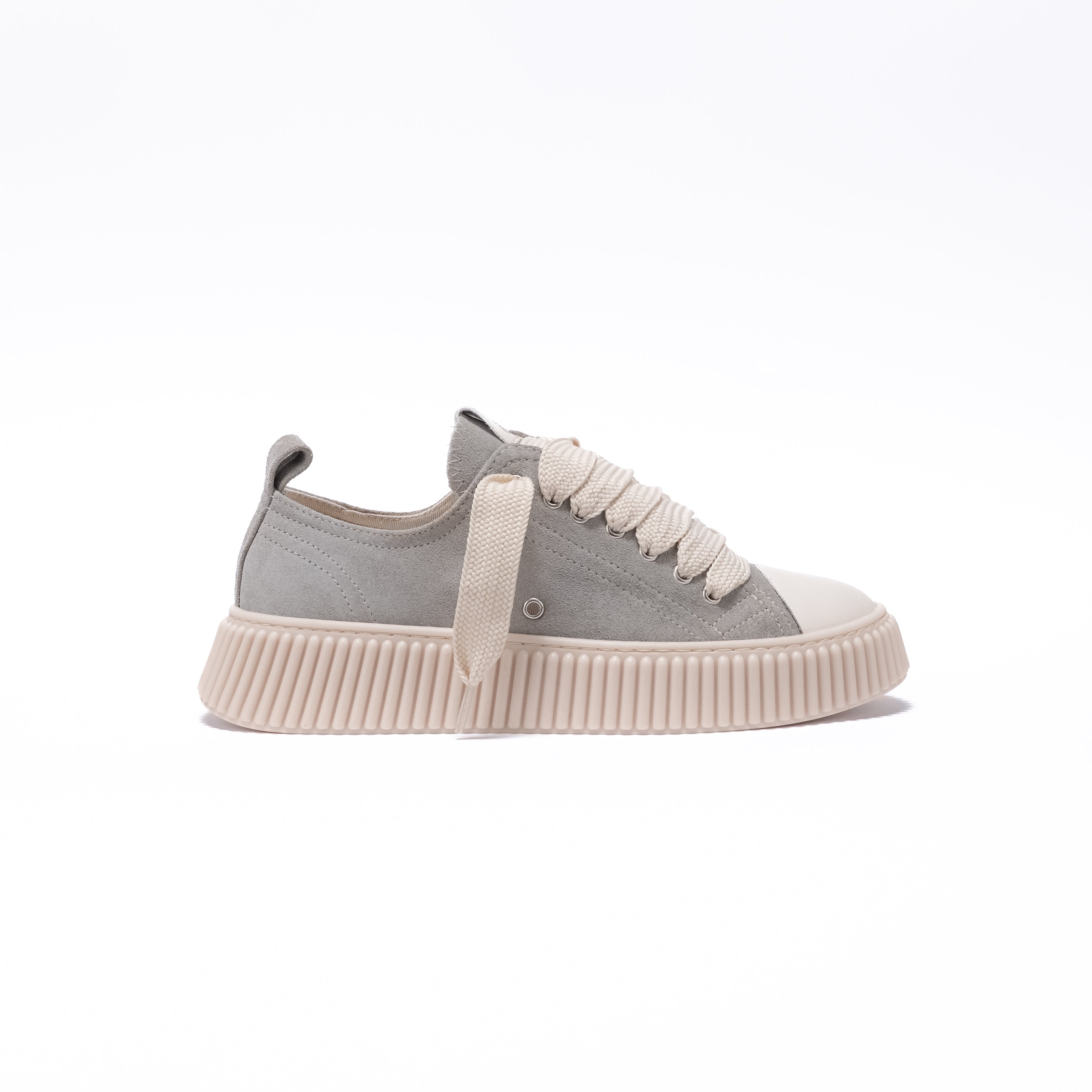 MILANO MARITTIMA - Sneaker Para Alta in Camoscio – Grigio Ghiaccio