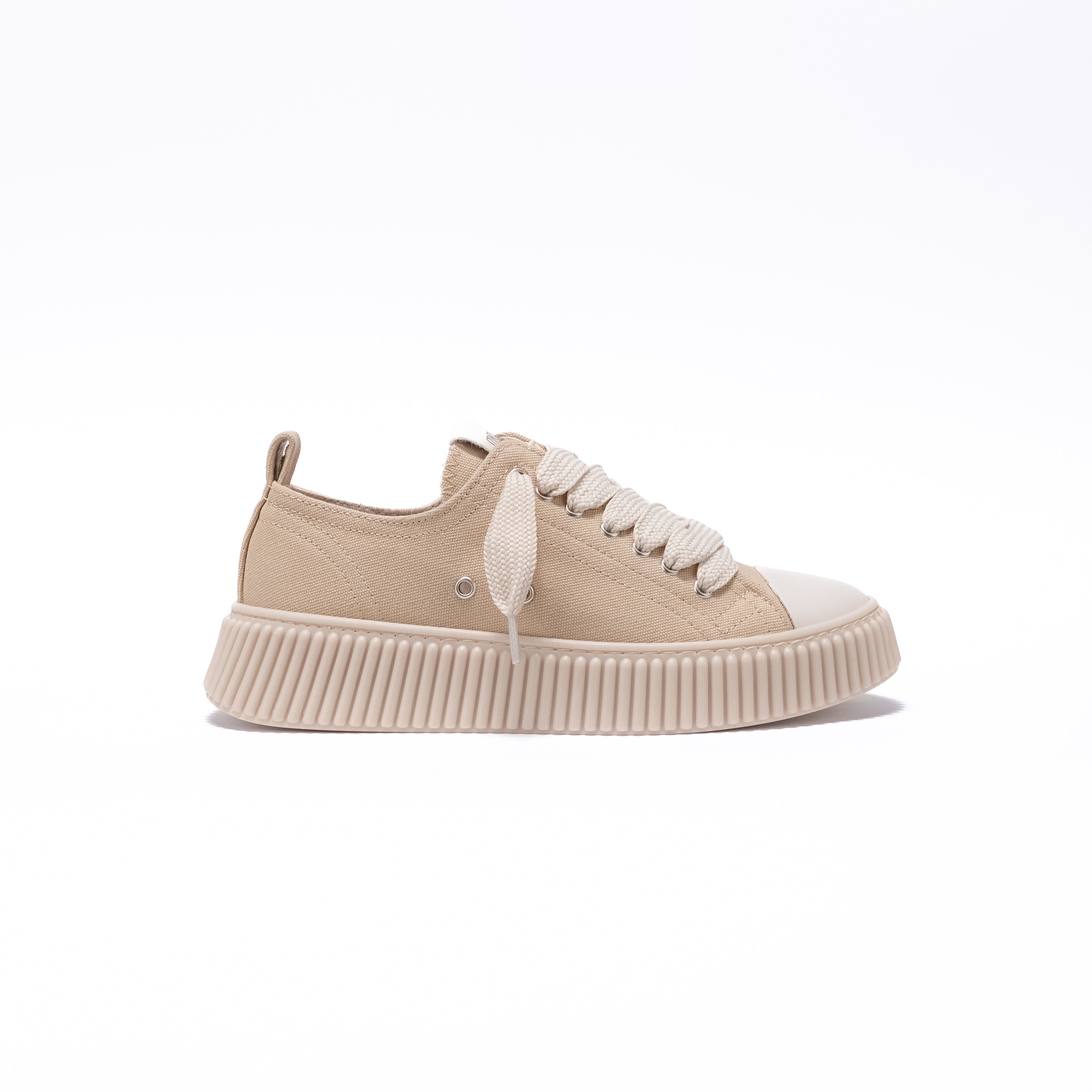MILANO MARITTIMA - Sneaker Para Alta in Canvas – Sabbia