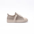 SORRENTO - Sneaker Bassa in Pelle Bottolata con Punta in Gomma – Grigio Perla