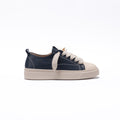 SORRENTO - Sneaker Bassa in Pelle Bottolata con Punta in Gomma – Blu