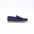 POSITANO - Pantofola in camoscio con fondo comfort –  Blu