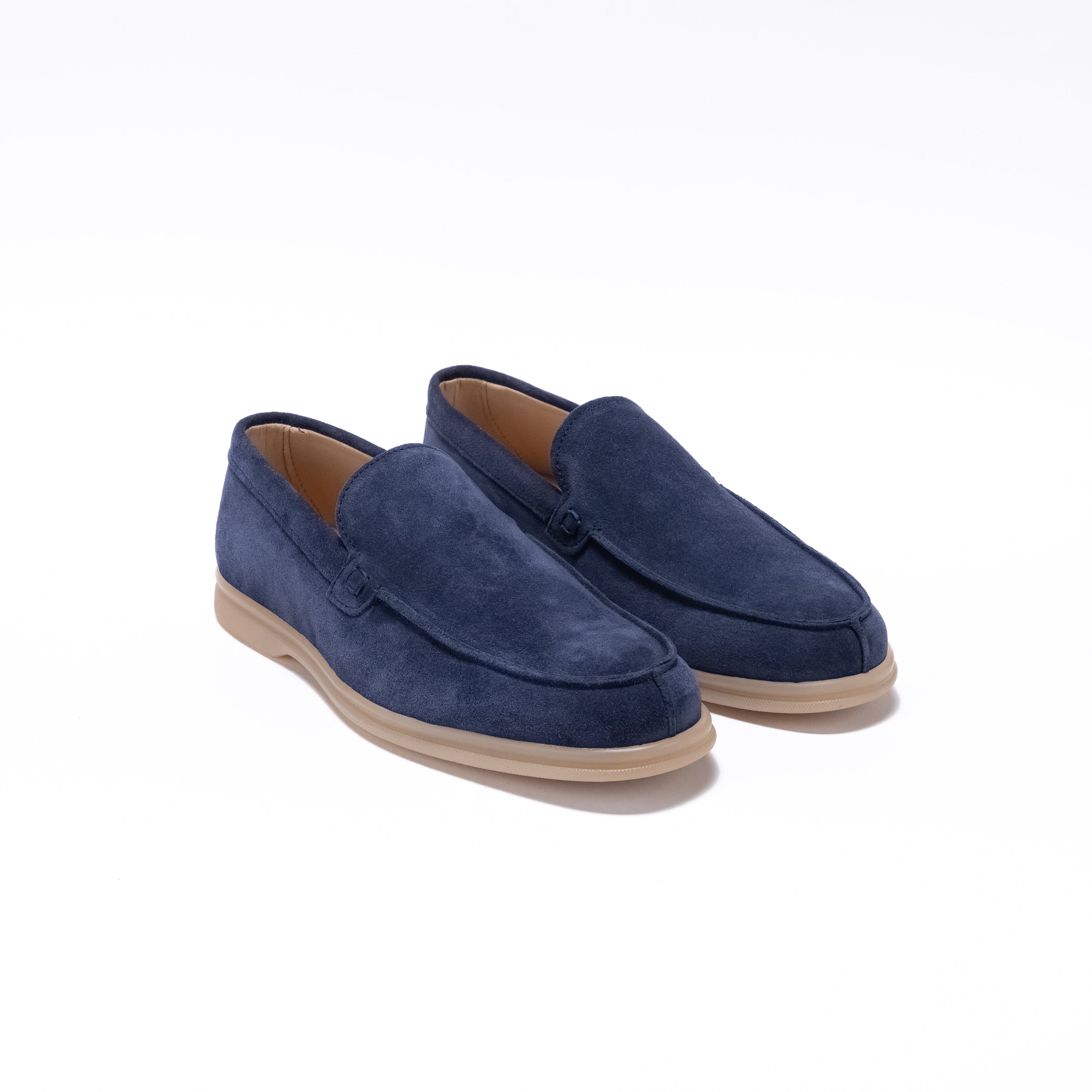 POSITANO - Pantofola in camoscio con fondo comfort –  Blu