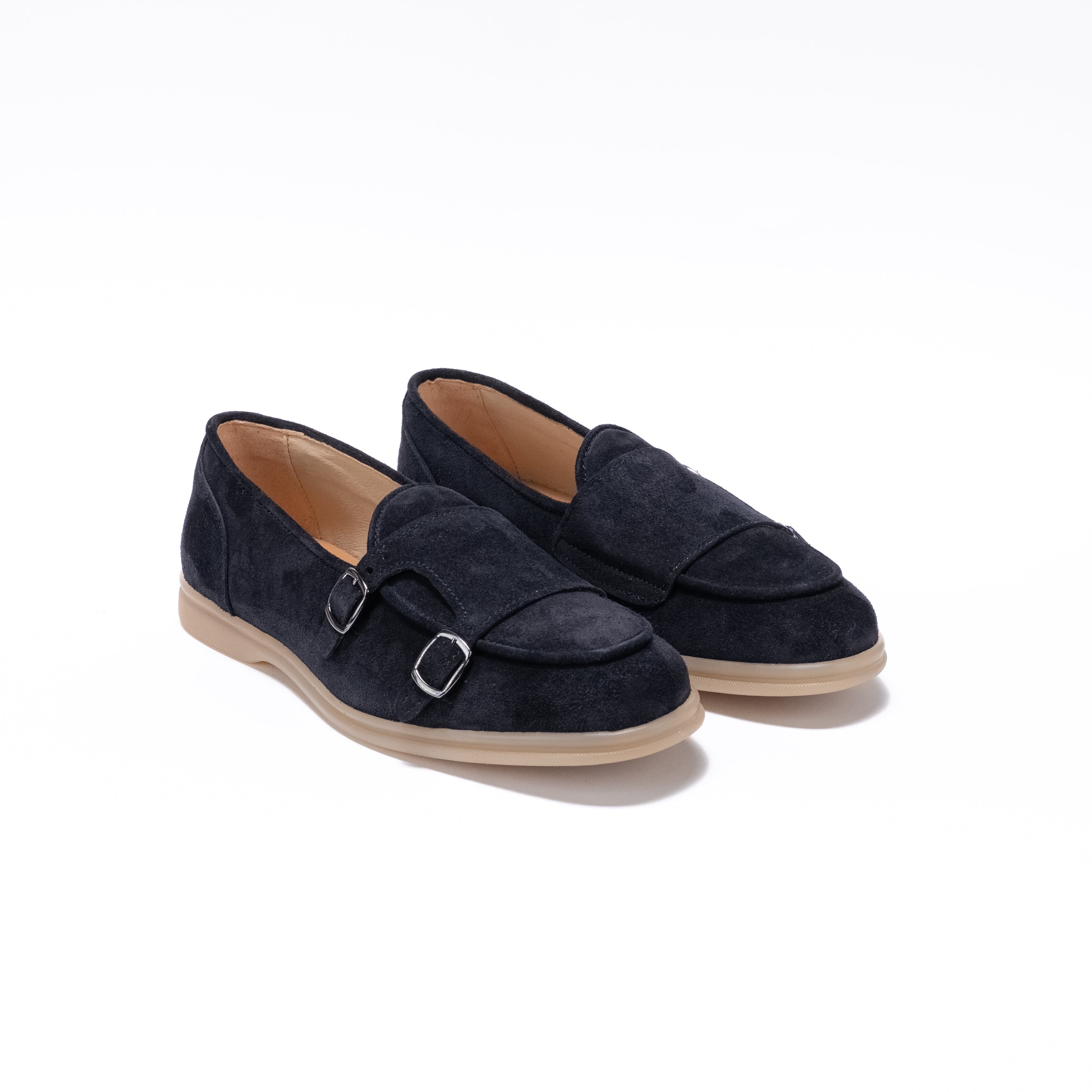 FORTE DEI MARMI - Mocassino Sportivo Doppia Fibbia in Camoscio - Blu