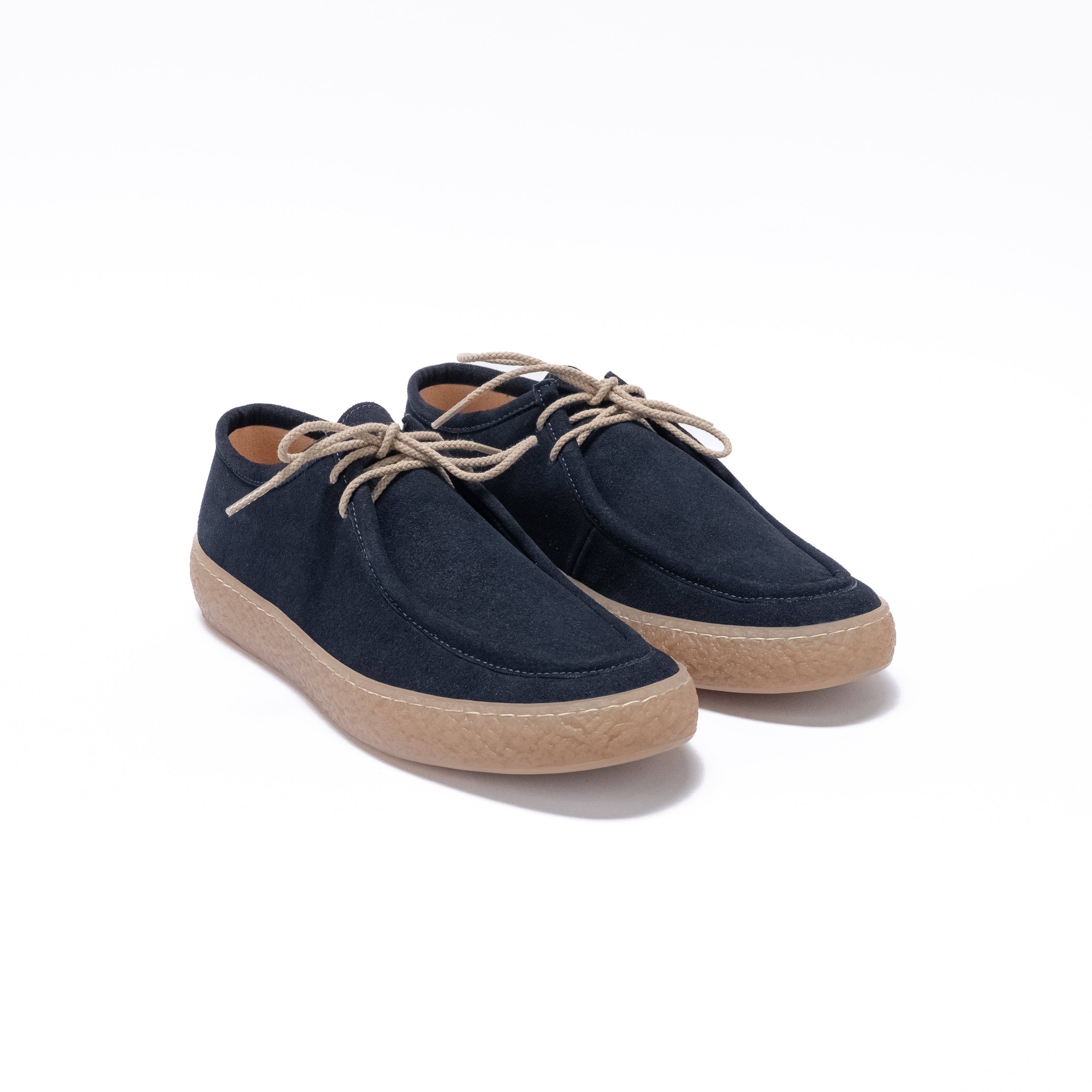 CAPRI - Ingegnere in camoscio con fondo crepe - Blu