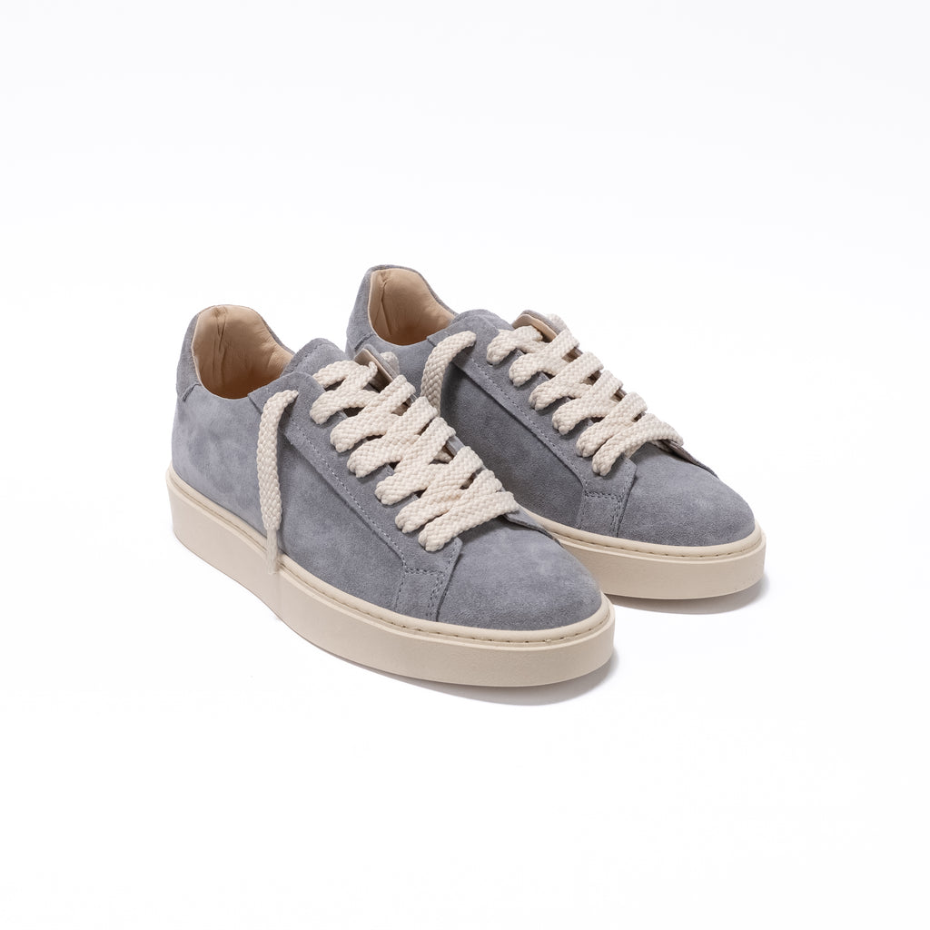PANAREA - Sneaker Essenziale in Camoscio - Grigio