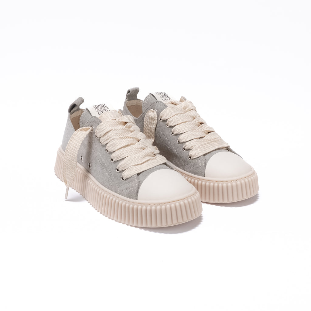 MILANO MARITTIMA - Sneaker Para Alta in Camoscio – Grigio Ghiaccio