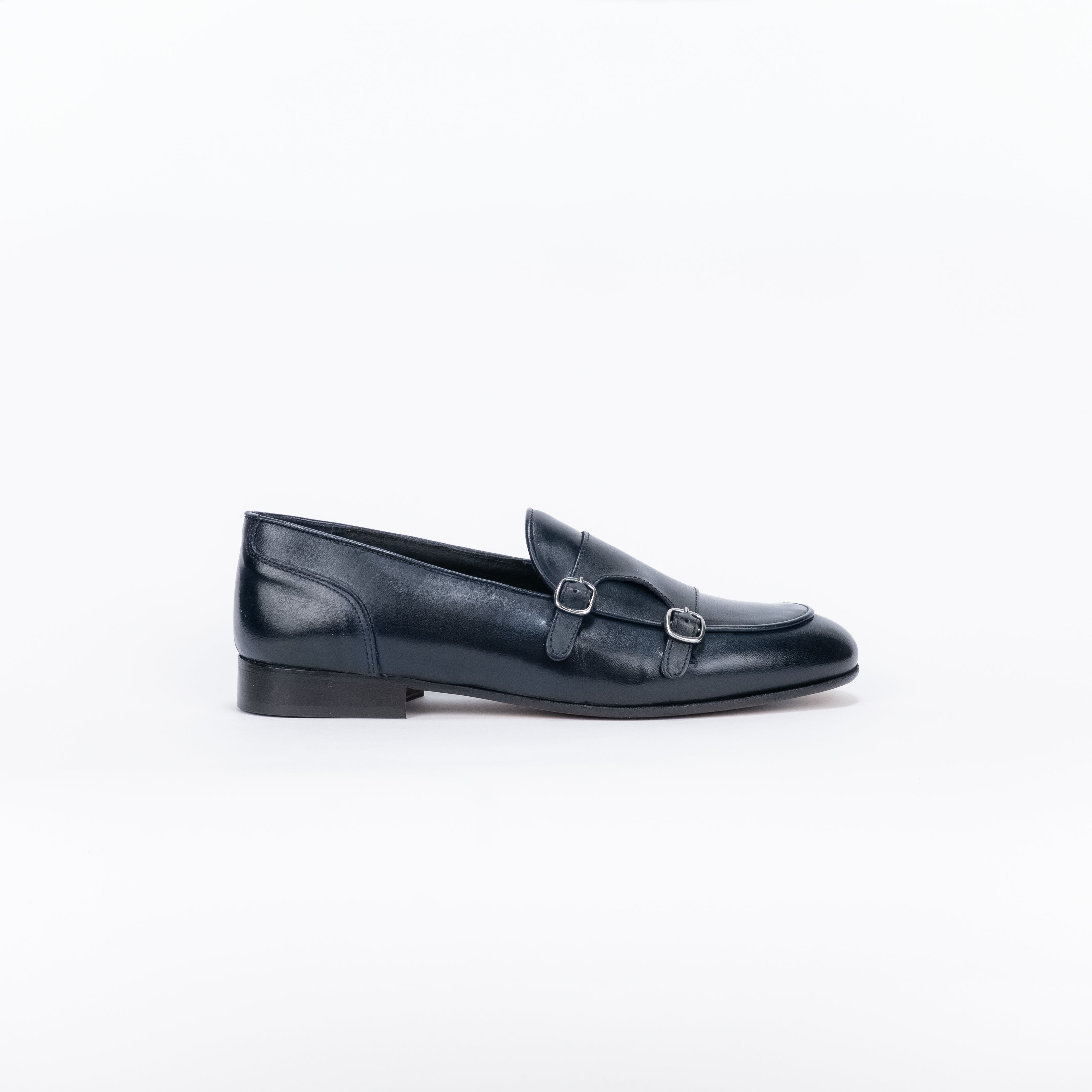 PORTOFINO - Mocassino Doppia Fibbia in Pelle - Blu