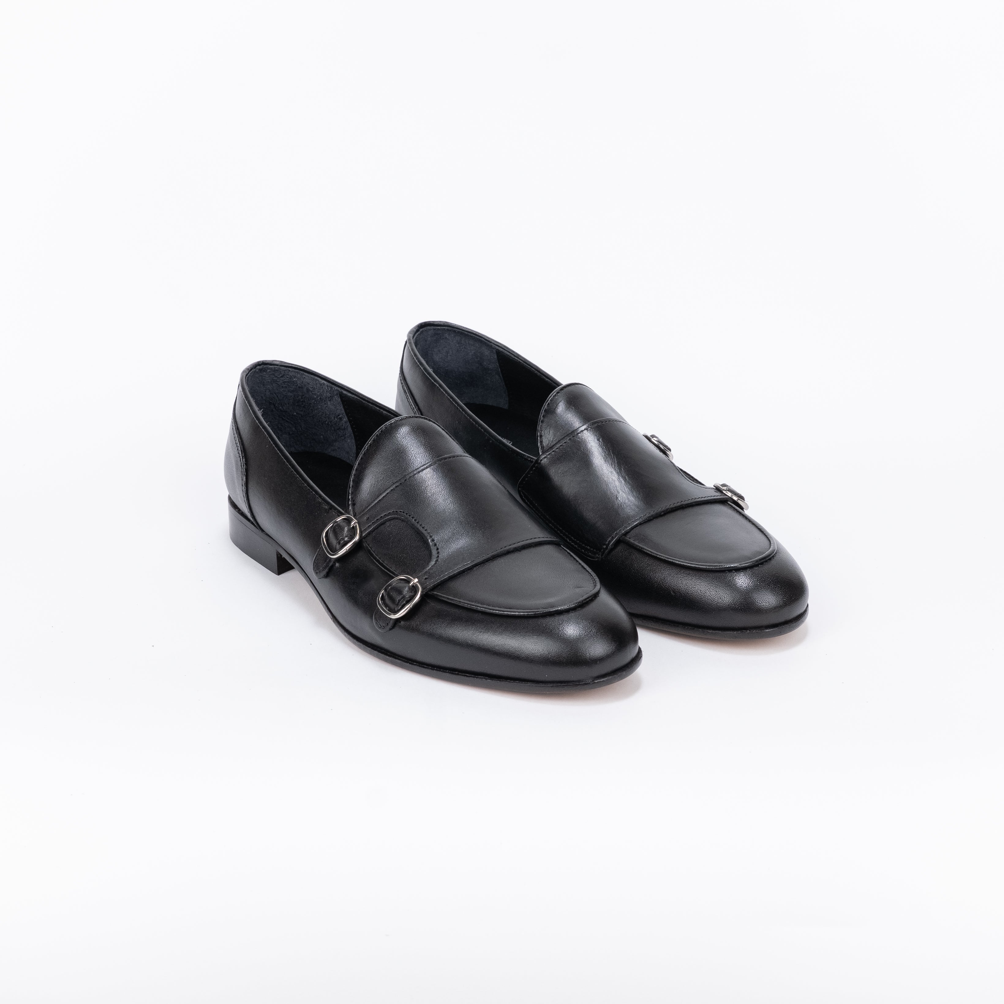 PORTOFINO - Mocassino Doppia Fibbia in Pelle – Nero