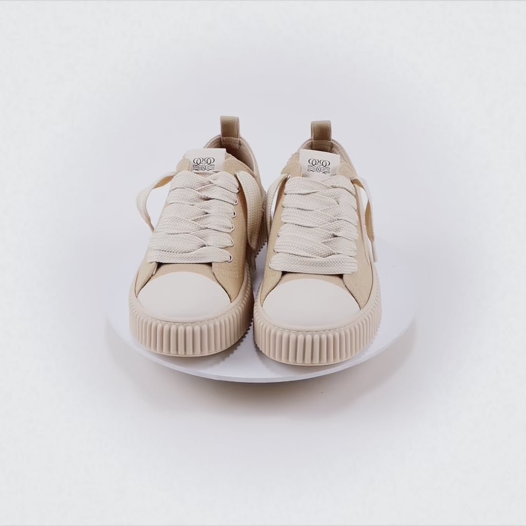 MILANO MARITTIMA - Sneaker Para Alta in Canvas – Sabbia